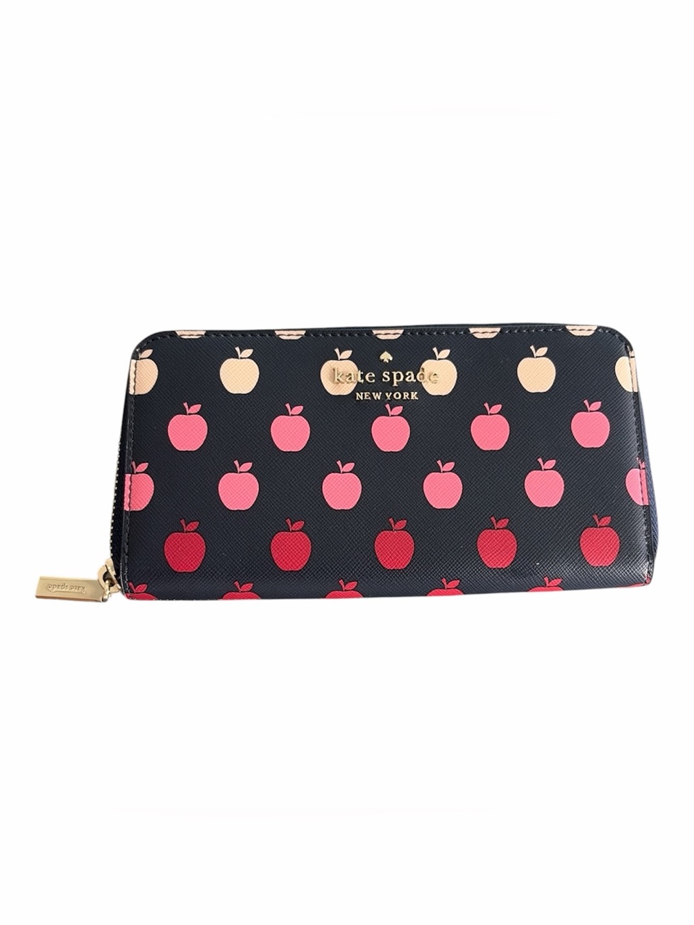 kate spade Apple-Print Zip Around Wallet